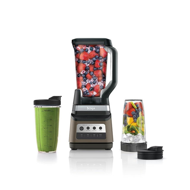Ninja Professional Plus DUO Blender Premier | Ice Crush, Smoothie, Nutrient Extraction, Frozen Drink & Margarita Machine| 3 Auto IQ® Presets I 1400W, 72oz Pitcher, (2) To-Go Cups | Sand | BN751SDBRN