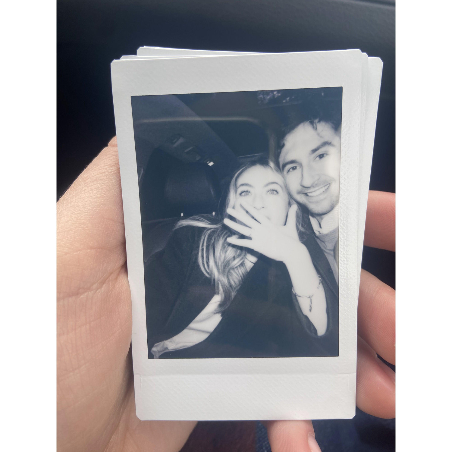 Our first selfie as an engaged couple