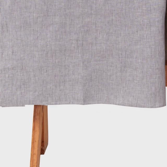 Tablecloth: Grey White Thin Stripe