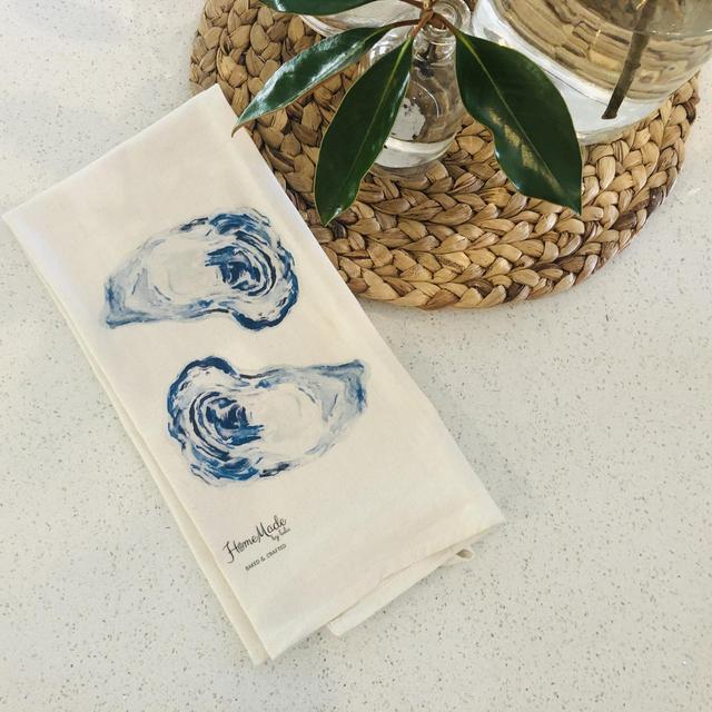 Oyster Design Tea Towel