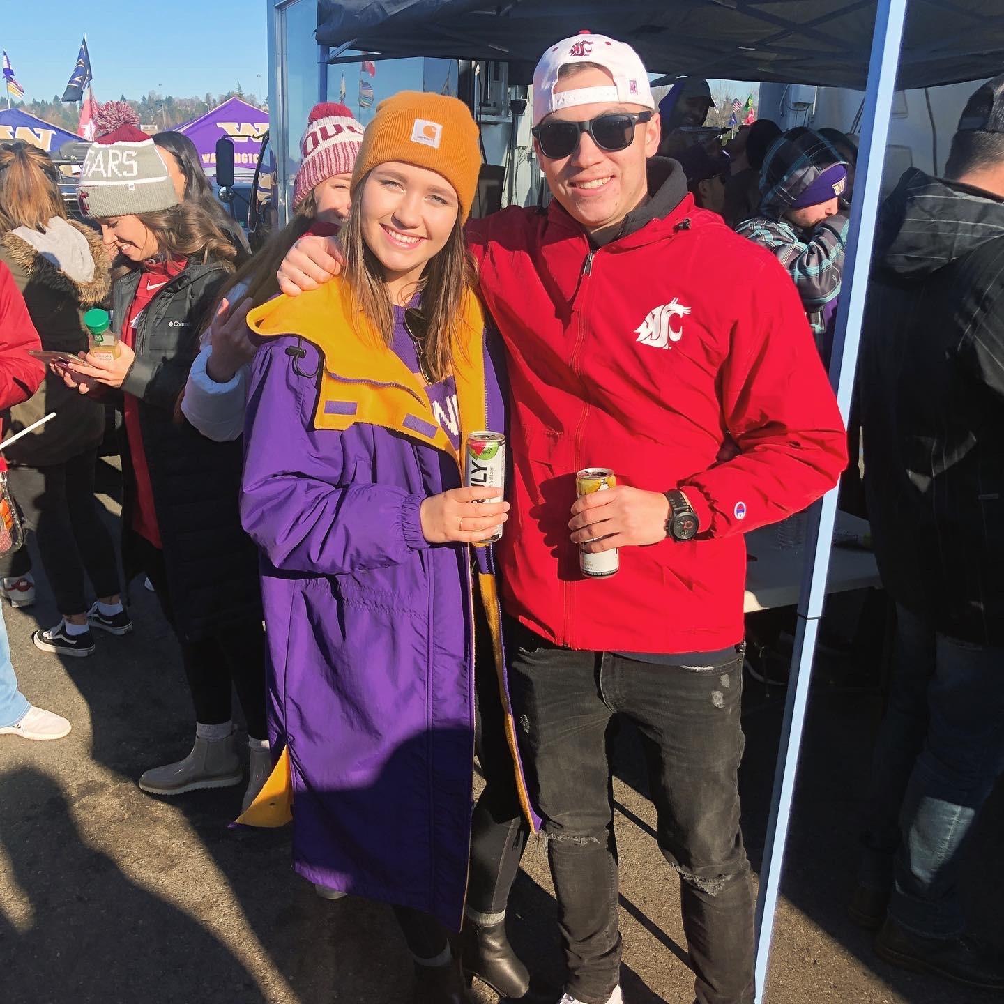 At our first Apple Cup together - we are now a house divided!