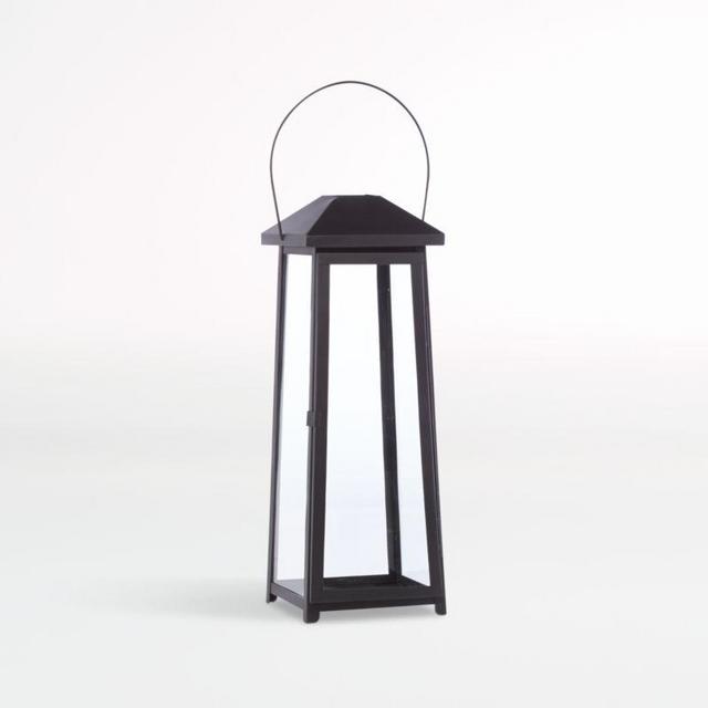 Petaluma Black Metal Lantern 28"