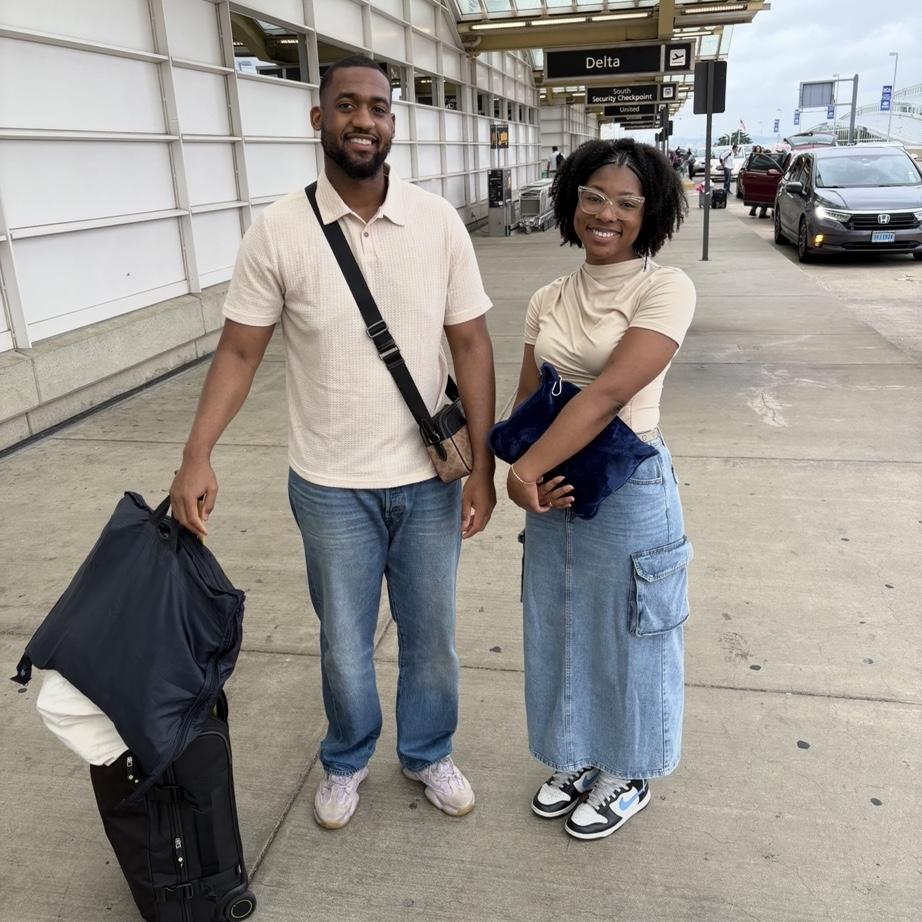 Saying goodbye after Rodney’s first trip to the U.S. 😭