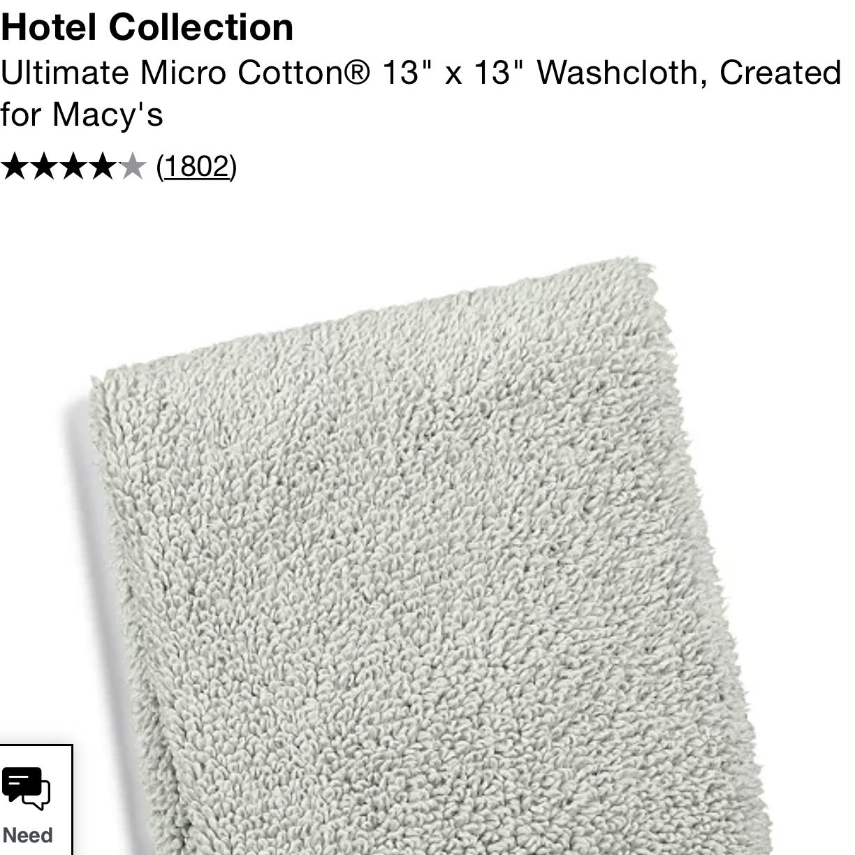 Wash Cloth: Ultimate Micro Cotton® 13x13, Glacier