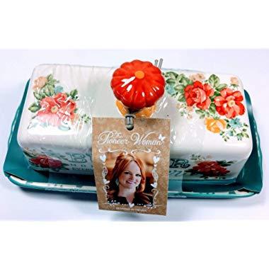 The Pioneer Woman Vintage Floral Butter Dish Stoneware