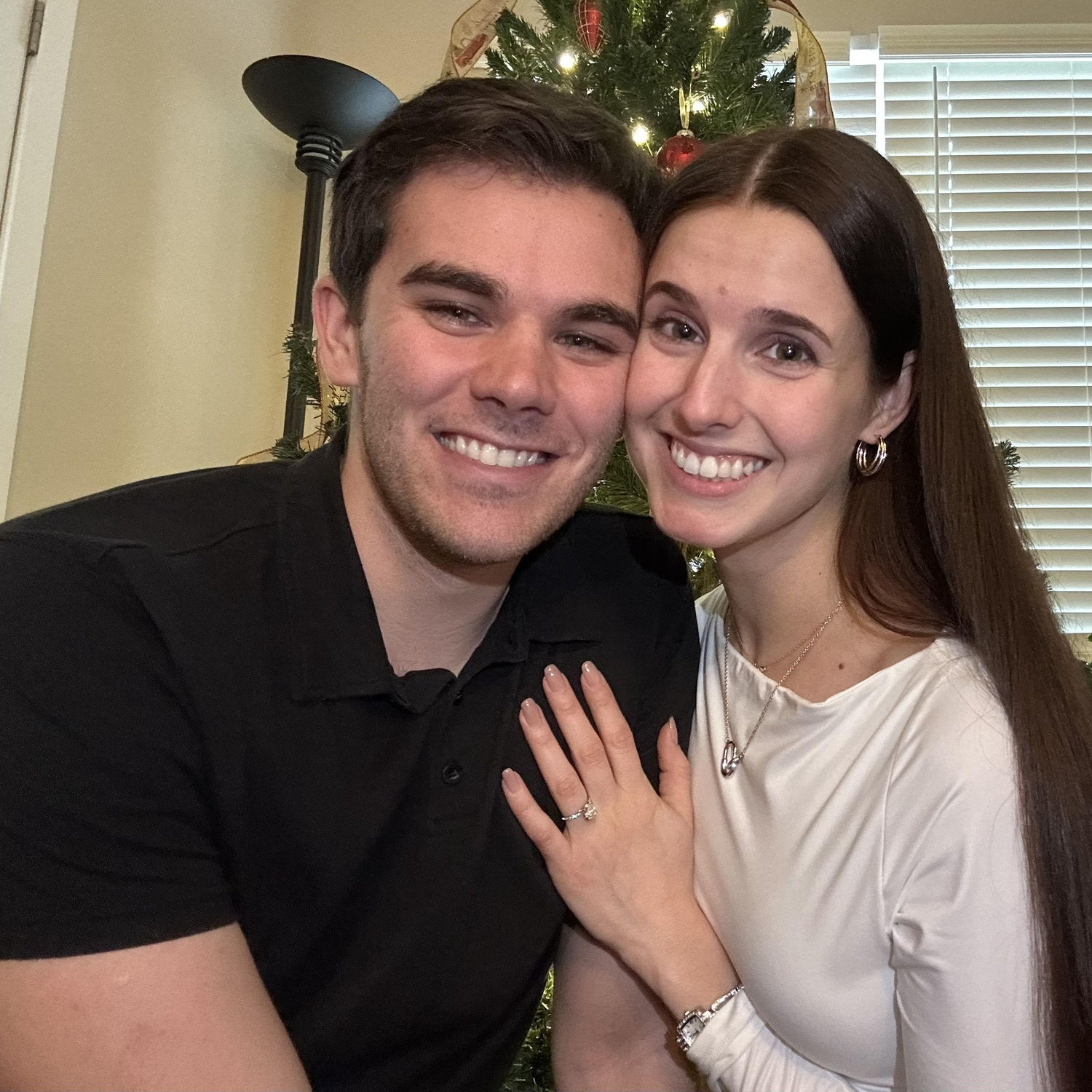 Our engagement under the Christmas tree!