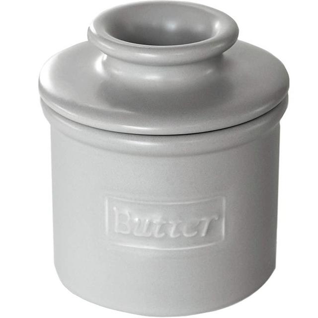 Butter Bell - The Original Butter Bell Crock by L. Tremain, French Ceramic Butter Dish, Café Matte Collection, Stone
