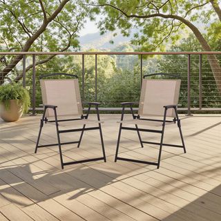 Alvin Outdoor Folding Chair, Set of 2