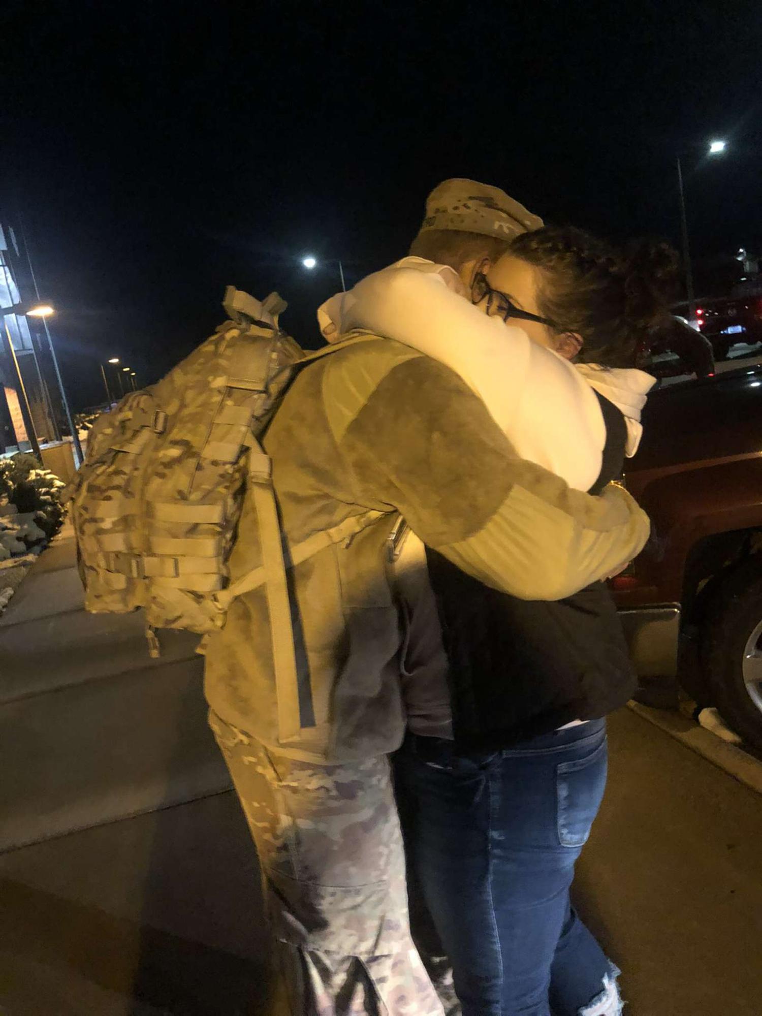 The night Ethan came home from Deployment in 2020