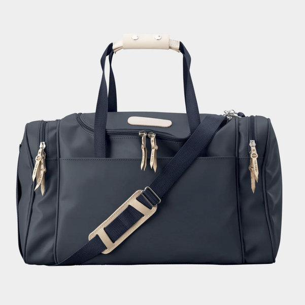 Navy Canvas Coated Medium Square Duffel