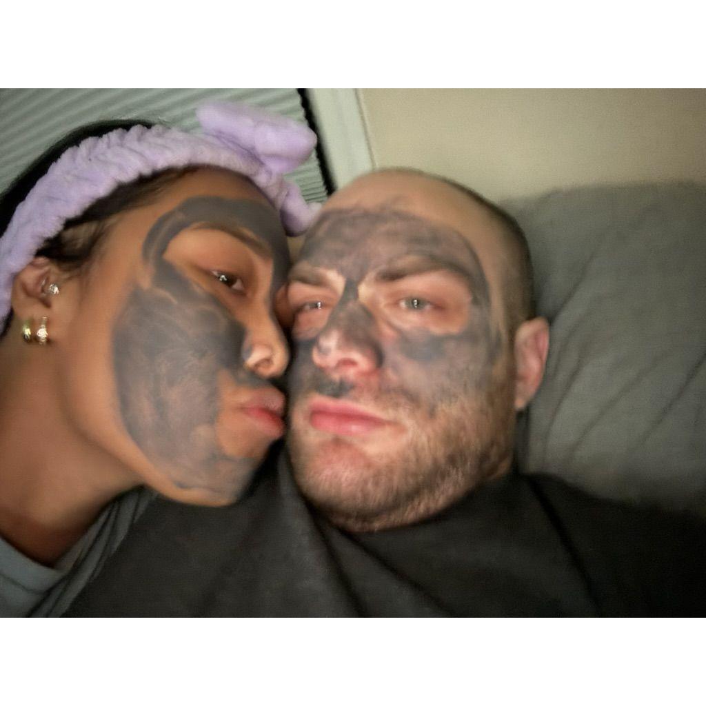 He's gonna kill me for this. He loves spa nights with me. FYI