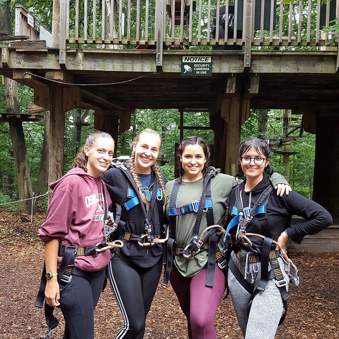 While in New York, we went to an adventure park with our camp friends Stephanie (Squirrel) and Julia.