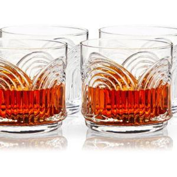Beau Crystal Lowball Tumblers Set of 4
