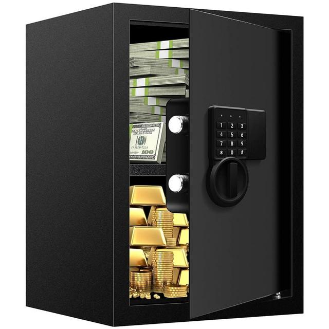 2.2 Cu Home Use Safe Box Safety Box Document Safe with Digital Keypad Sensor Light Key for Office Documents