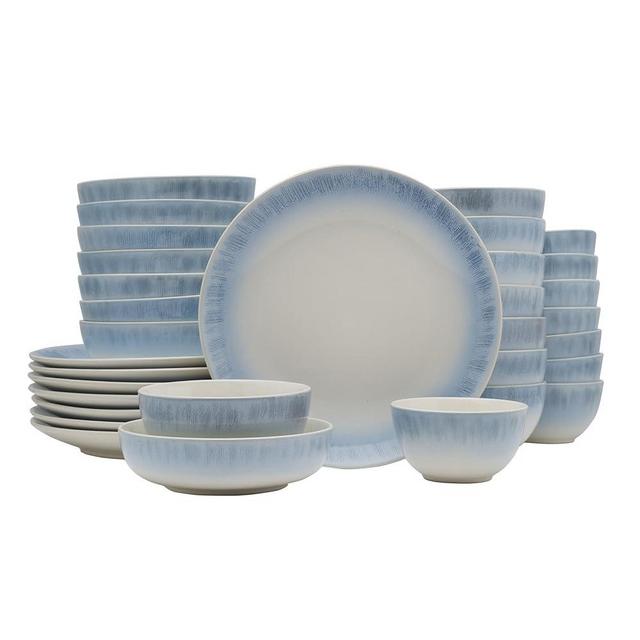 Mikasa Logan Blue 32 Piece Dinnerware Set, Service for 8