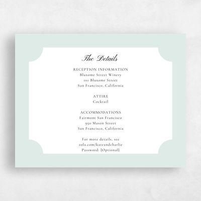 Dusty Blue Wedding Enclosure - Blake