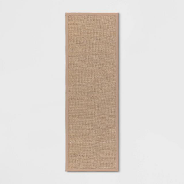 60" x 20" Textured Pet Kitchen Runner Rug Brown - Threshold™