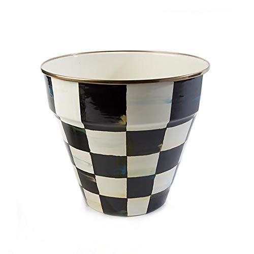 MacKenzie-Childs Courtly Check Enamel Garden Pot - Large