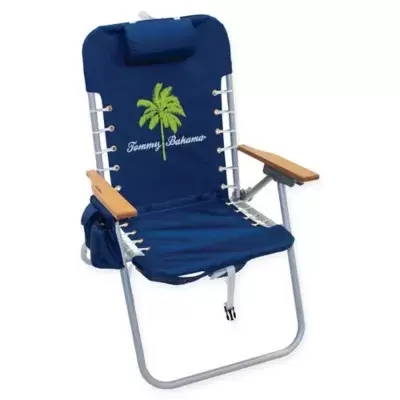 Tommy Bahama 5-Position Backpack Hi Boy Beach Chair in Blue