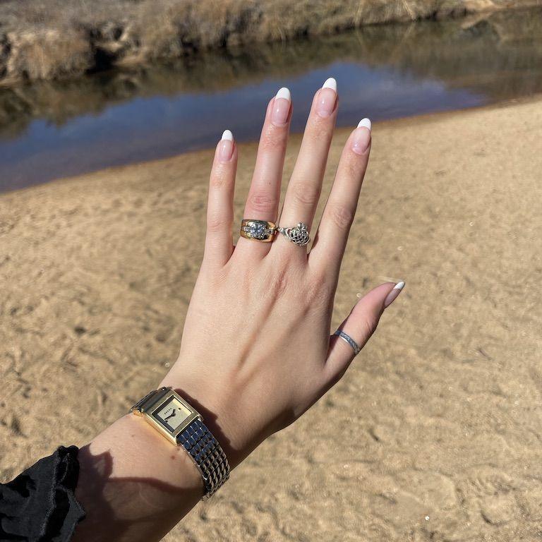 Drew's Great Grandma's engagement ring - and it fit perfectly!