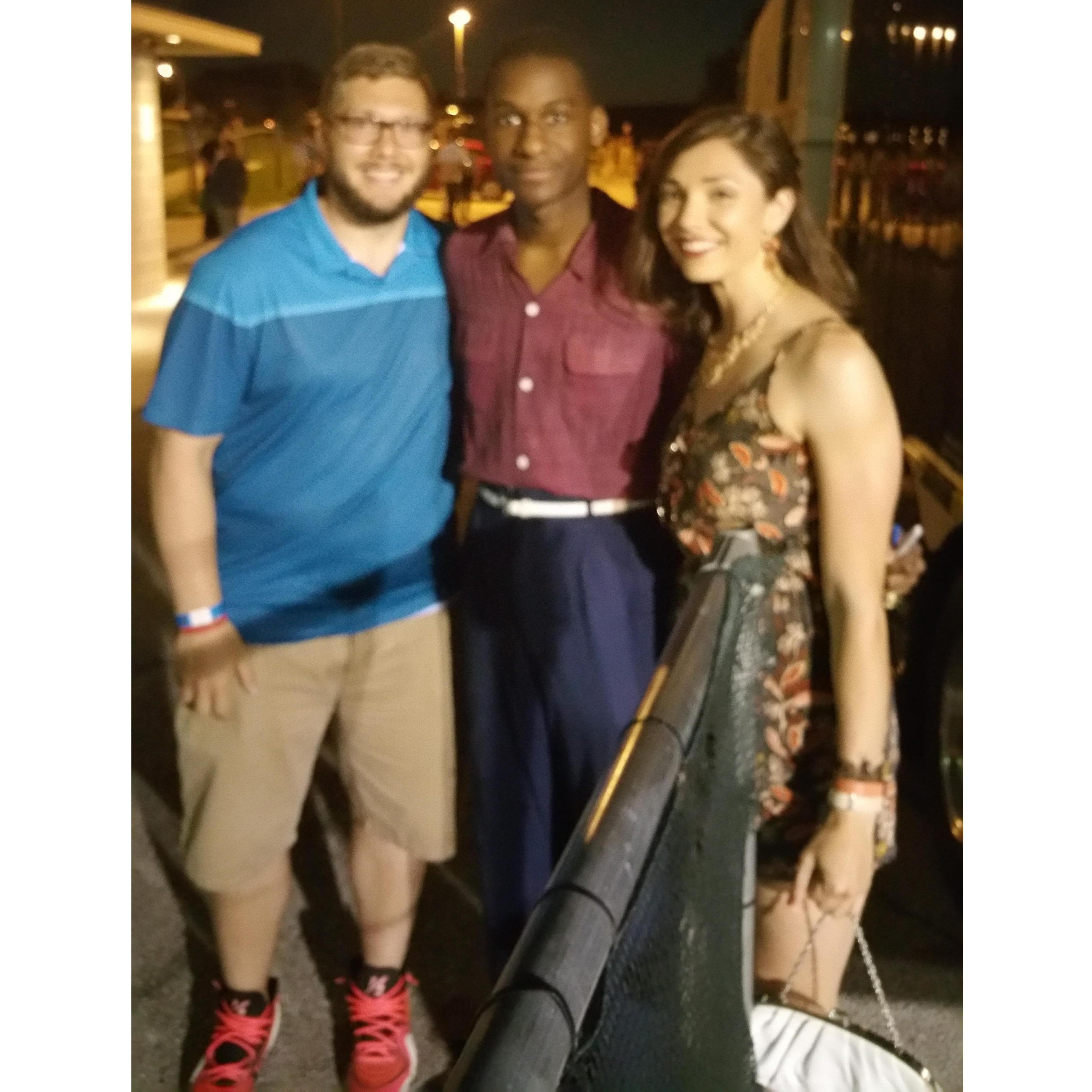 Our photographer for our picture with Leon Bridges was awfully shaky, but what a birthday to remember!