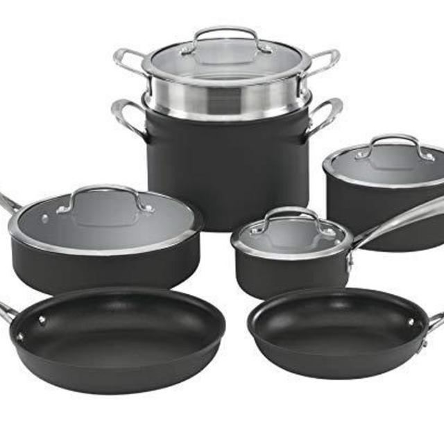 Cuisinart DSA-11 Dishwasher Safe Hard-Anodized 11-Piece Cookware Set
