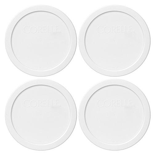 Corelle 1061918 428-PC 6.5" White Round Plastic Lid (4-Pack)