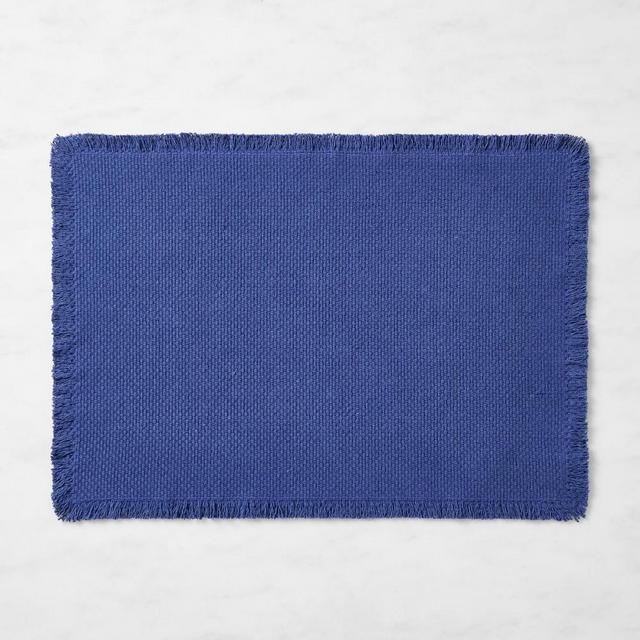 Fringed Placemat, 14" X 20", Blue