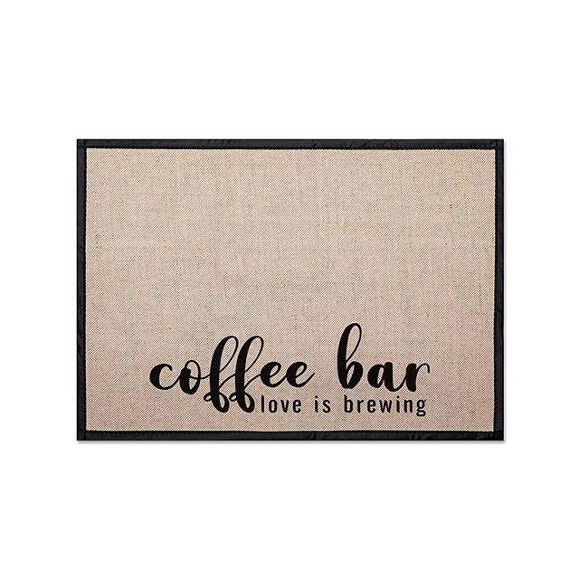 Coffee Bar Mat, Burlap Coffee Mat/Placemat, Coffee Bar Decor/Placemat, Coffee Bar Accessories, Farmhouse Coffee Station Decoration, Funny Coffee Lovers Gift, Size of 20" x 14", Coffee bar