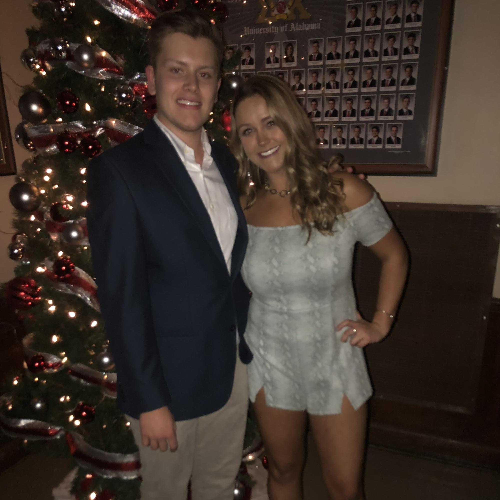December 2018- first date party together for Christmas formal at Treston's fraternity Phi Sigma Kappa
