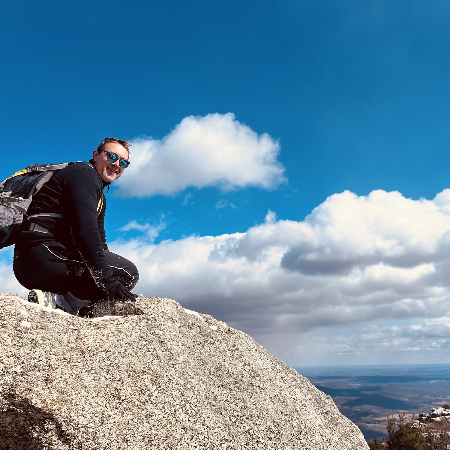 He's a slow and steady hiker, pointing out beautiful views to take in!