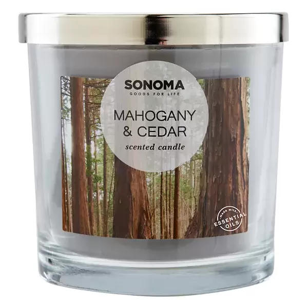 Sonoma Goods For Life™ Mahogany & Cedar 14-oz. 3-Wick Candle Jar