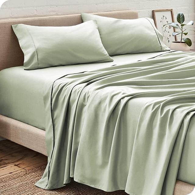 Bare Home Queen Sheet Set - Luxury 1800 Ultra-Soft Microfiber Queen Bed Sheets - Double Brushed - Deep Pockets - Easy Fit - 4 Piece Set - Bedding Sheets & Pillowcases (Queen, Spring Mint)