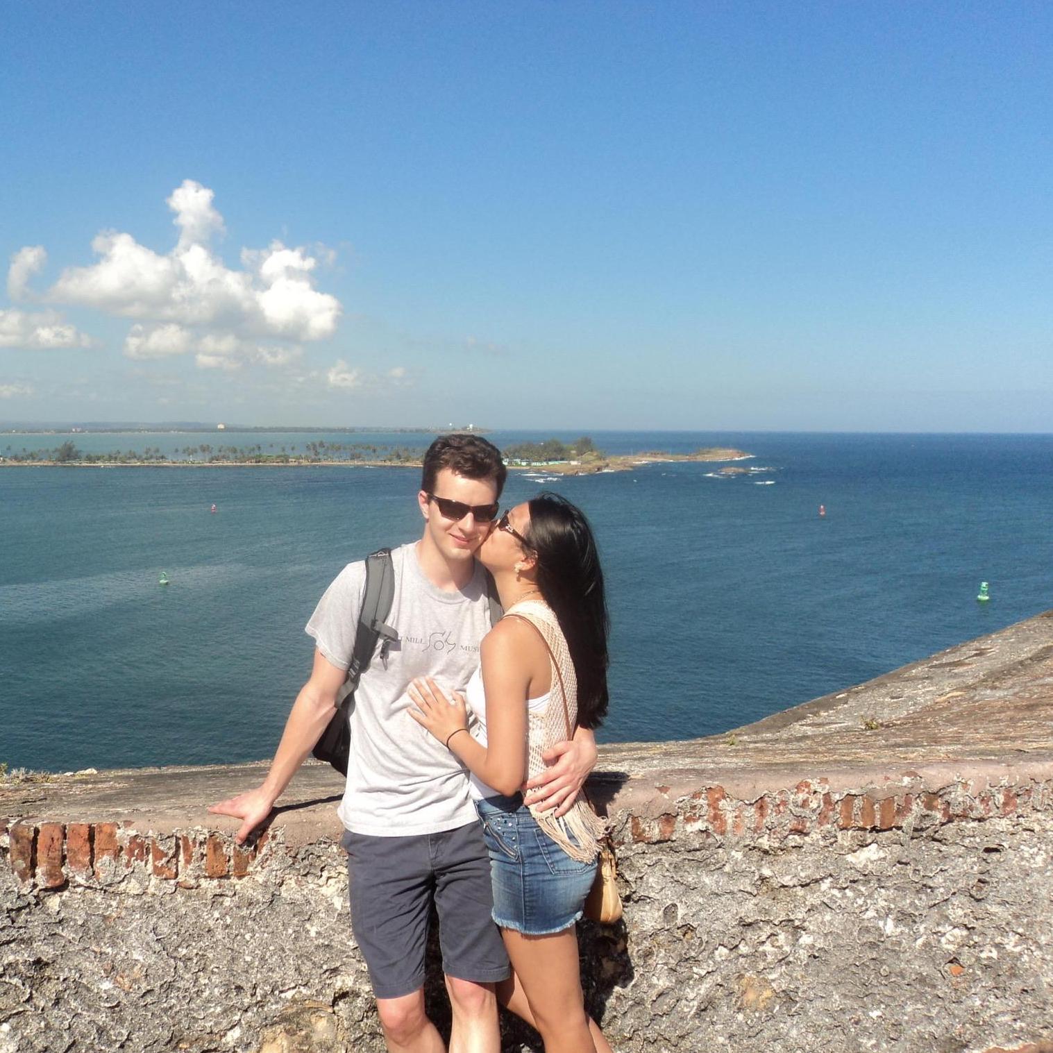 Looking out over the ocean in San Juan, Puerto Rico on a cruise trip