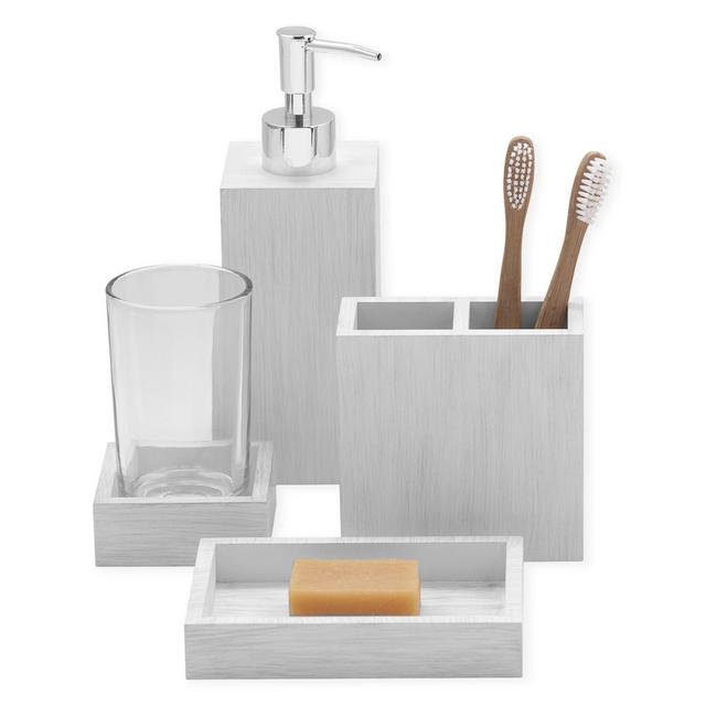 Beach House 4-Piece Bath Set in Whitewash