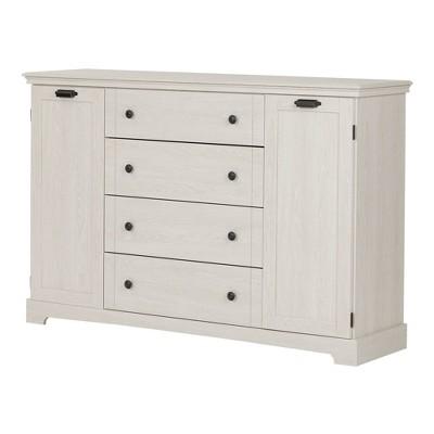 Lilak 4 Drawer Dresser with Doors Winter Oak - South Shore