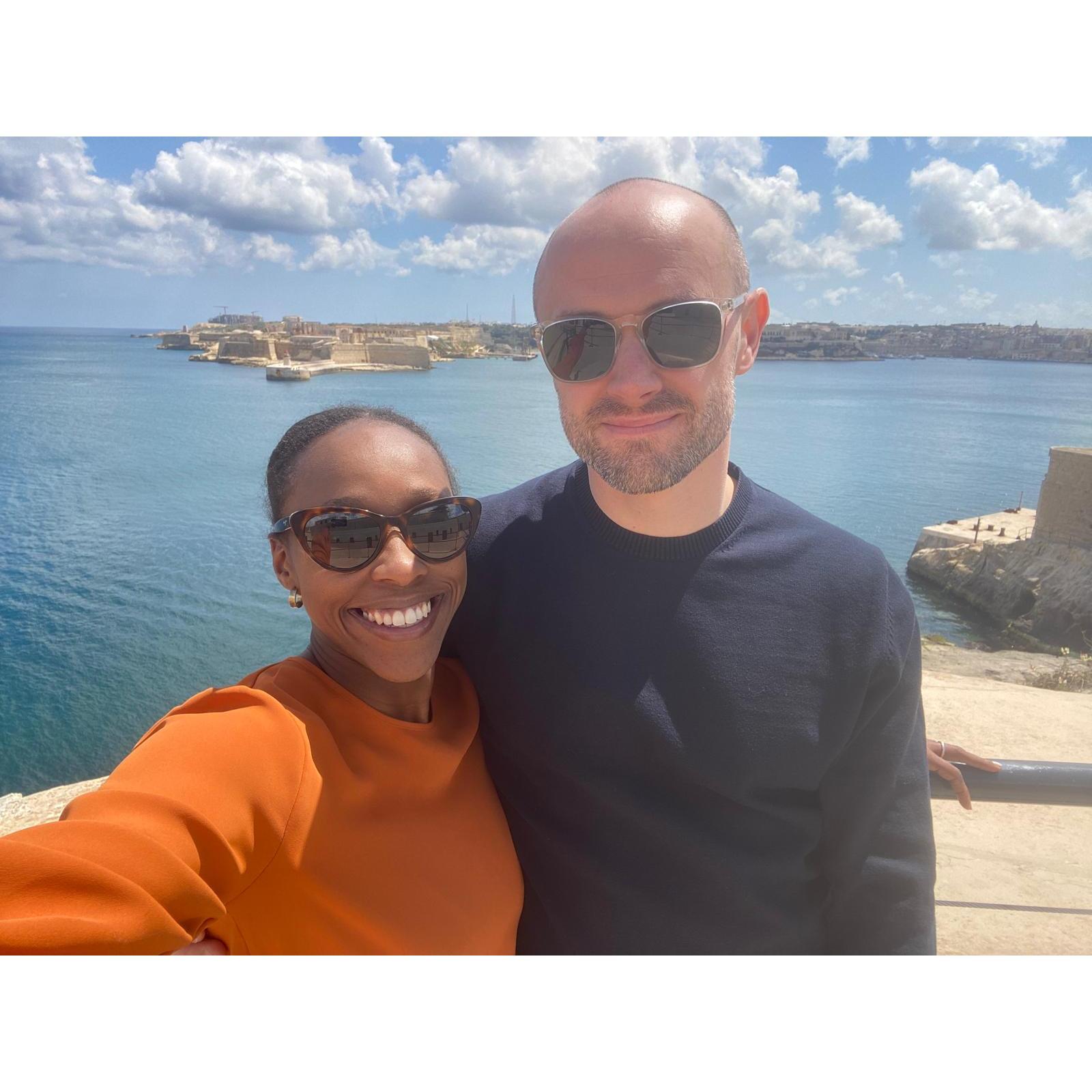 A boring holiday selfie in Malta.