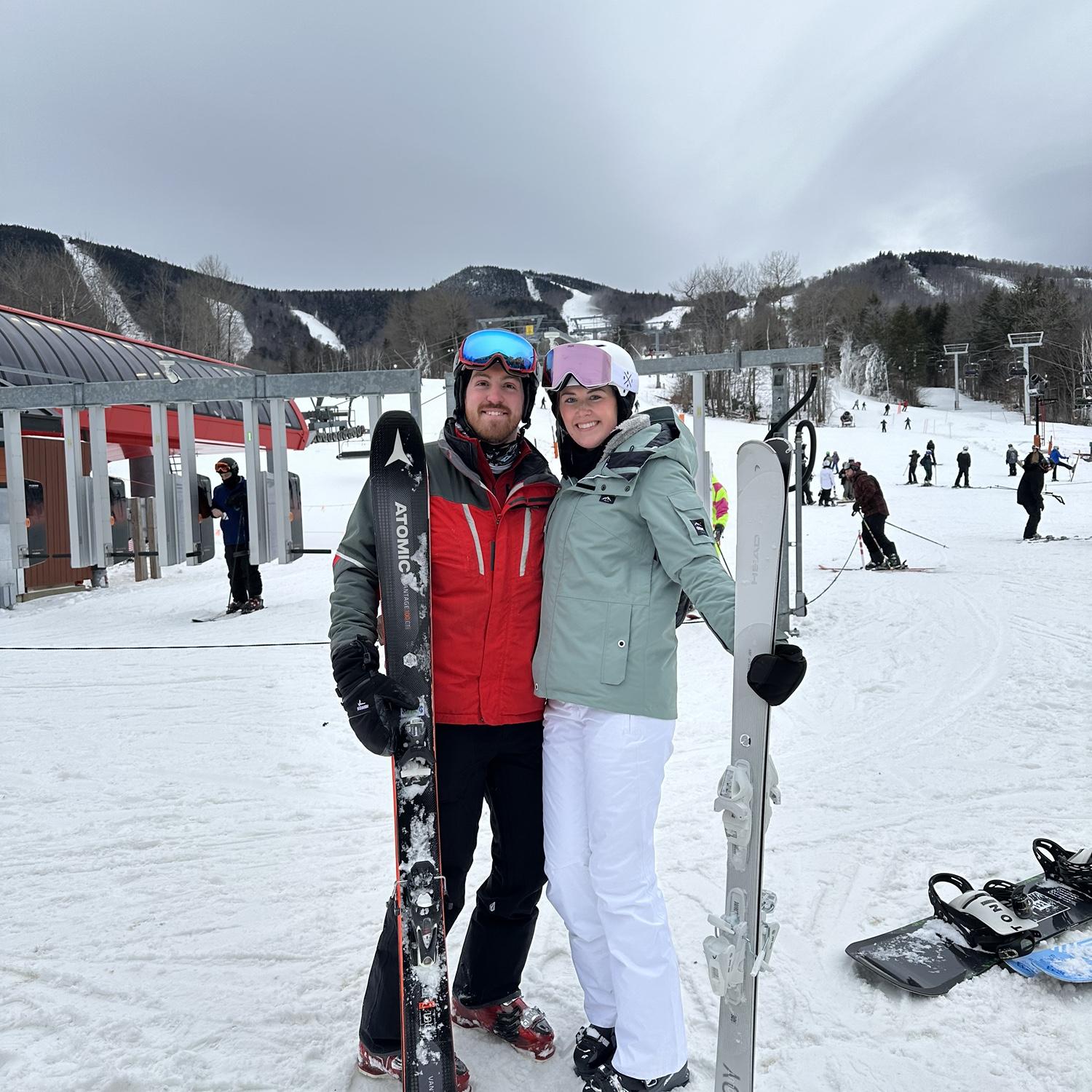 Dalton finally converted Em to skiing