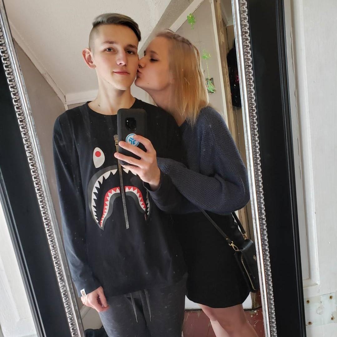 A cute picture before his brother shaved all the hard work I put into dying his hair silver for the summer. Summer of 2019