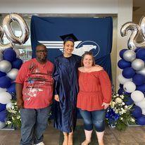 With our first graduate, Alissa - 2020