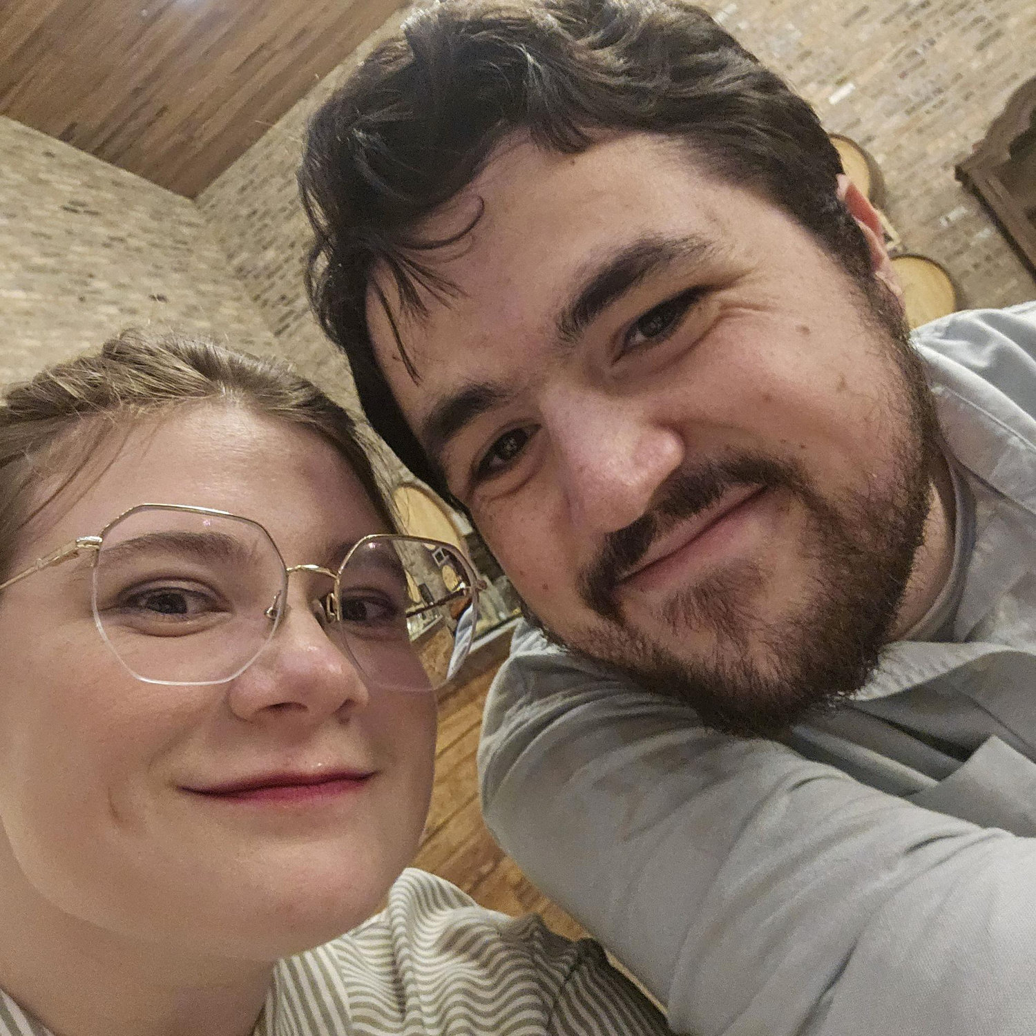 Wedding selfieeee!  (Nic has Superman hair <3)