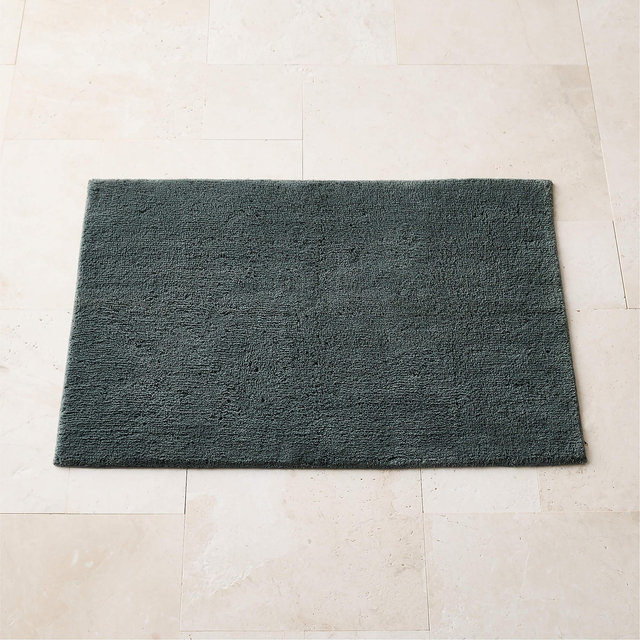 Brooks Organic Cotton Faded Teal Bath Mat 24"x36"