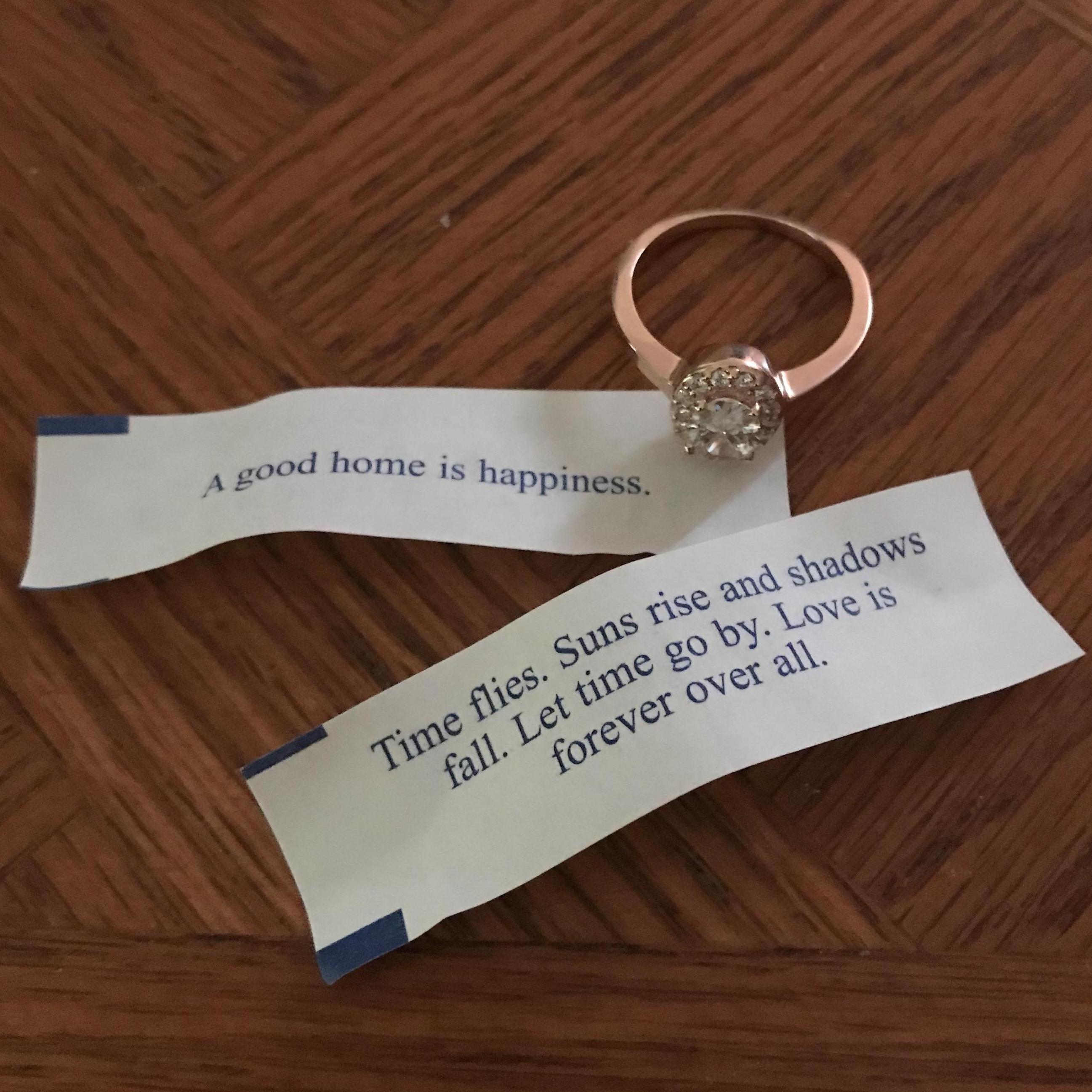 Fortunes from the night we were engaged | December 30, 2017