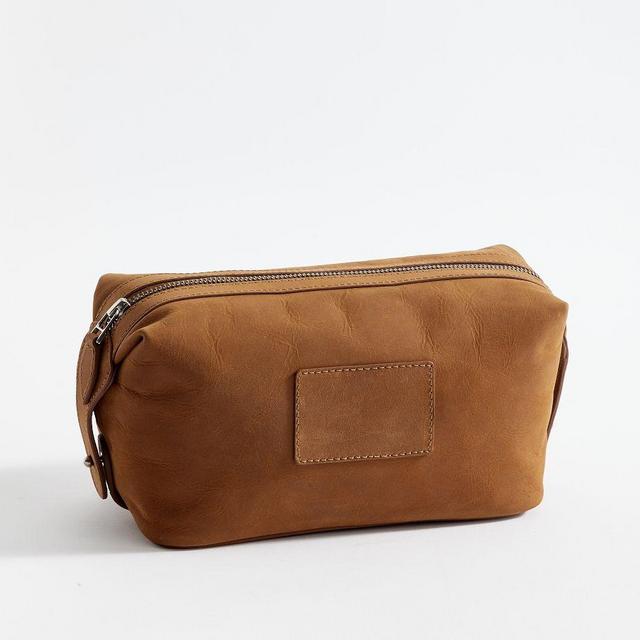 Grant Leather Toiletry Bag - Cognac
