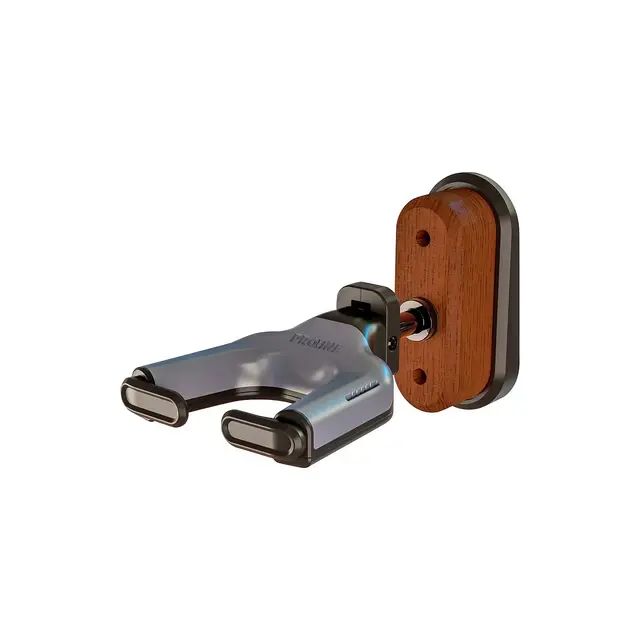 Proline MOUNT Premium Wall-Mounted Guitar Hanger With Auto-Closing Yoke Mahogany