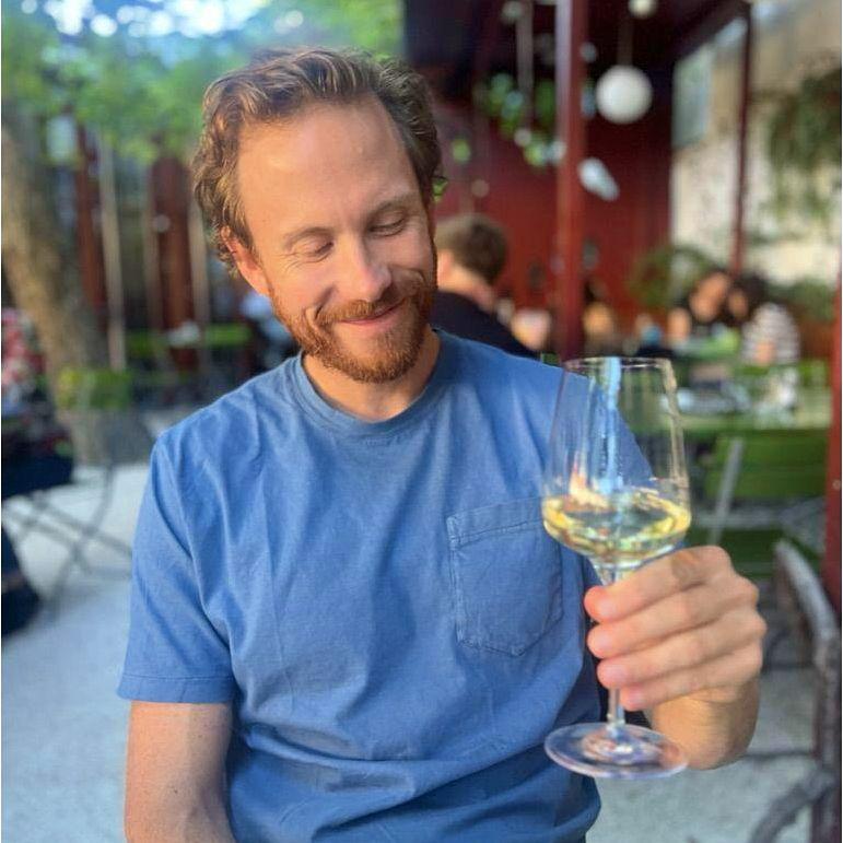 Pete loves his riesling in Vienna