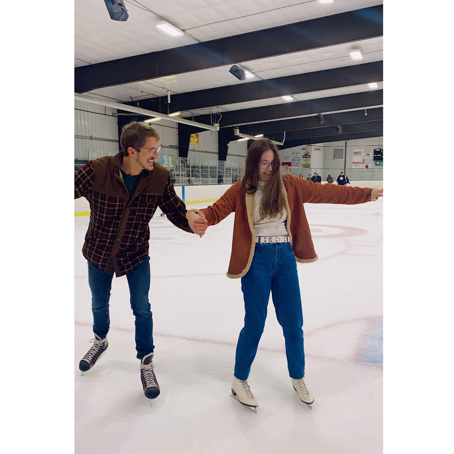 2021. One of the first few times Joey and Lauryn hung out. This was an ice skating night sponsored by Mount Marty!