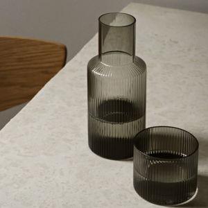 Ripple Carafe Set | Mouth-blown and ribbed glass | ferm LIVING
