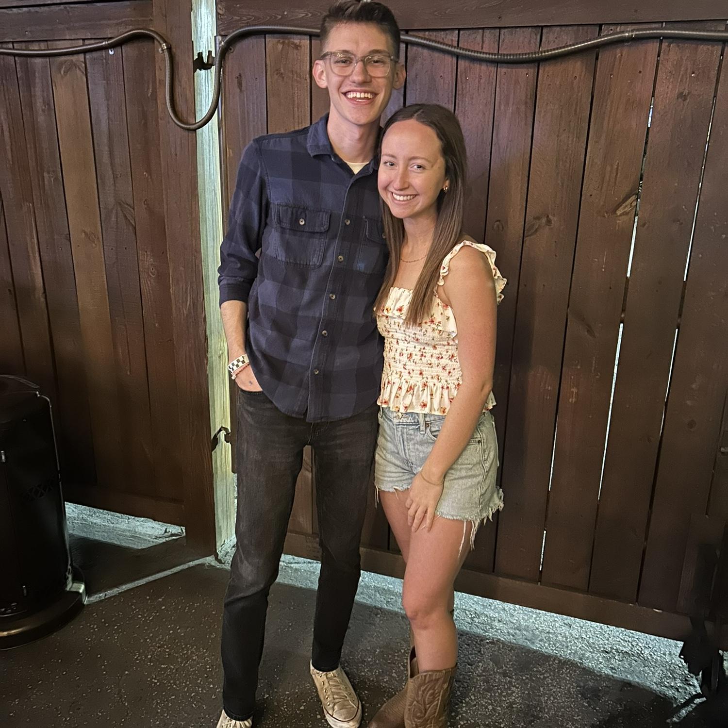 Our first real picture together. We had been dating for a week here!