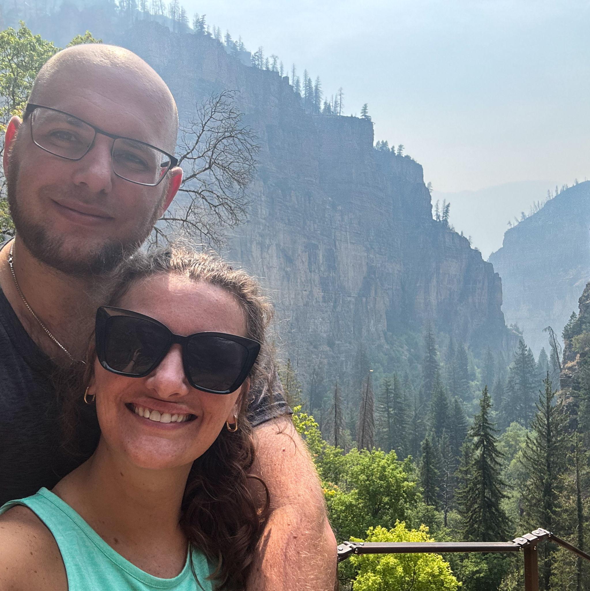 Hiking up to Hanging Lake in Colorado